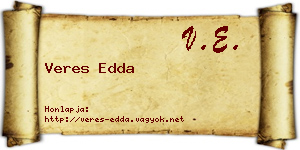 Veres Edda névjegykártya